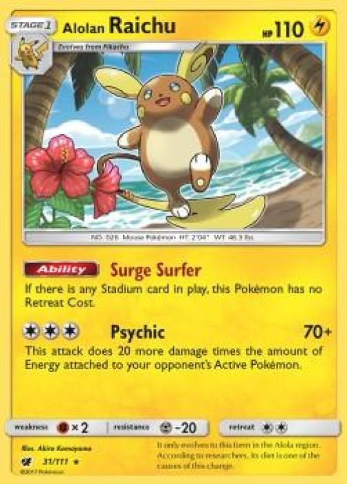 Alolan Raichu holo 31/111
