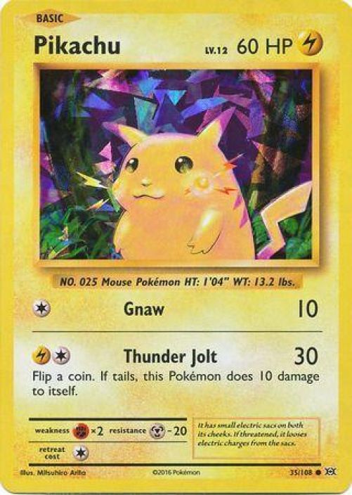 Pikachu 35/108 Theme Deck Exclusive Holo Kunto: Light Played