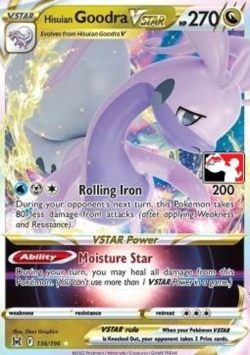 Hisuian Goodra Vstar 136/196 Stamp Kunto: Near Mint