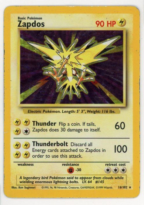 Zapdos 16/102 Kunto: Damaged