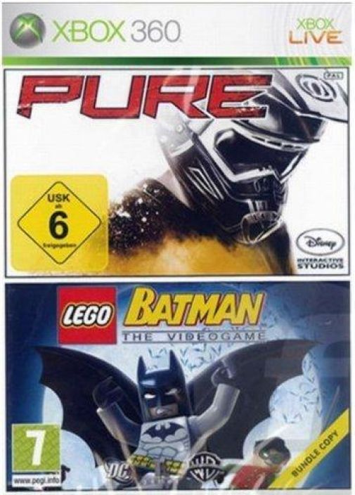 Pure &amp; LEGO Batman the Videogame kaytetty XBOX 360