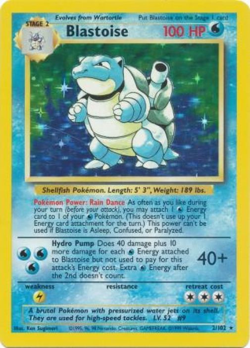 Blastoise 2/102 Kunto: Played