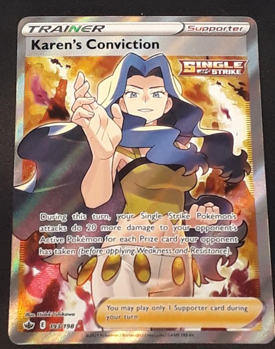 Karens Conviction Full Art 193/ Kunto: Mint