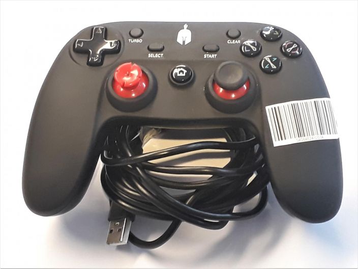 Spartan Gear PS3/PC langallinen ohjain - Musta Kaytetty Vasemman tatin pehmuste irti (Katso kuva)