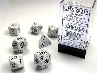 Chessex Speckled Polyhedral 7-Dice Arctic Camo CHX 25323