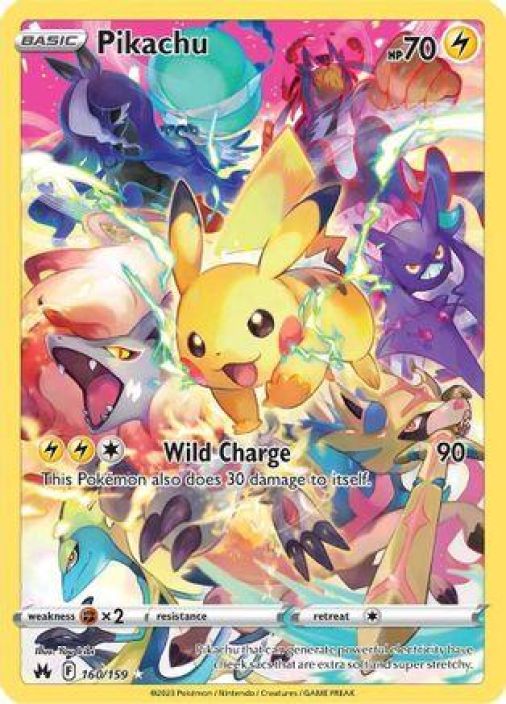 Pikachu 160/159 Crown Zenith Kunto: NM