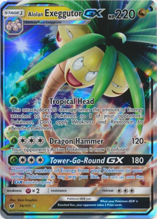 Alolan Exeggutor GX 74/111 NM Kunto: NM