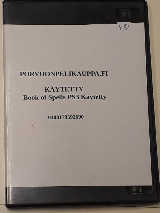 Wonderbook Book of Spells Loose kaytetty PS3 Vaatii Move ohjaimen Vaati Wonderbookin Vain peli