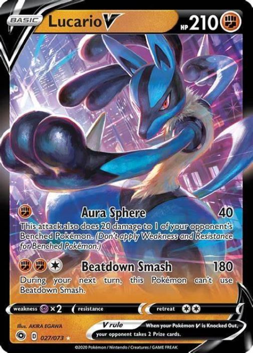 Lucario V 027/073 Kunto: Near Mint (NM)