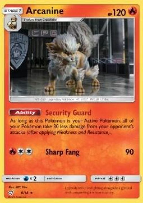 arcanine 6/18 kunto:good