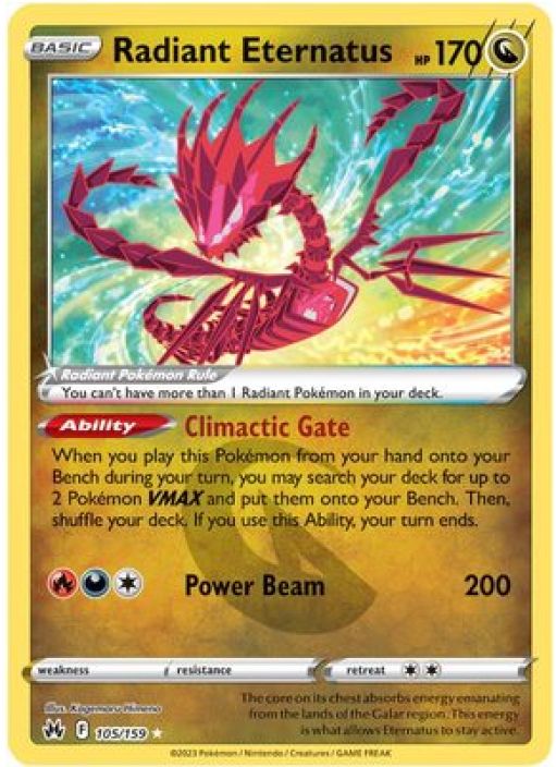 Radiant Eternatus 105/159 Kunto: Near Mint