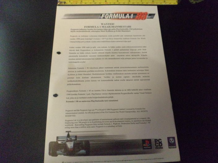 FORMULA 1 98 Psygnosis
