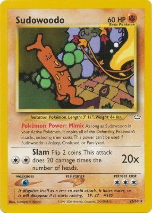 Sudowoodo 26/64 Kunto: Exellent