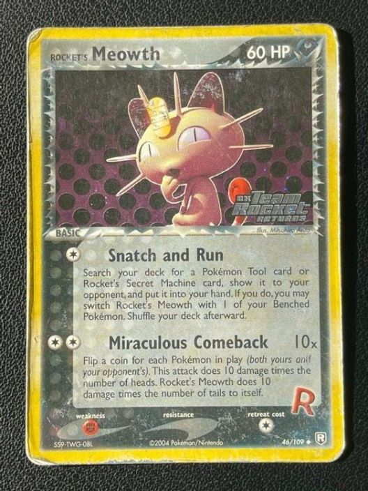 Team Rocket's Meowth 46/109 Kunto: Played