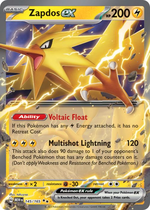Zapdos ex 145/165 Kunto: EX