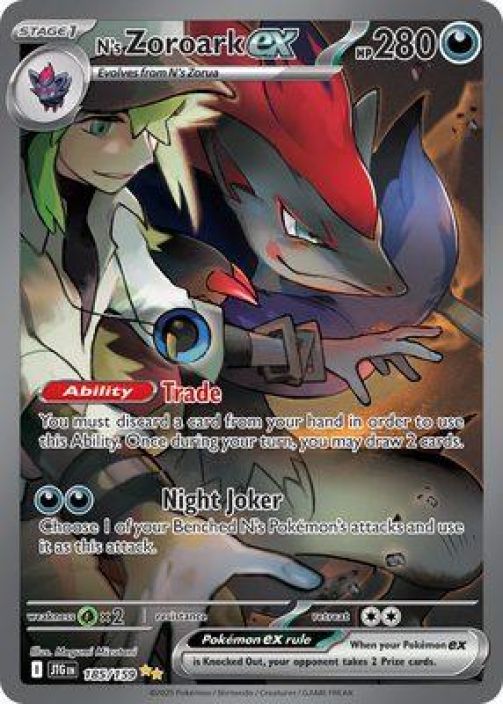 N's Zoroark ex 185/159 Kunto: Near Mint