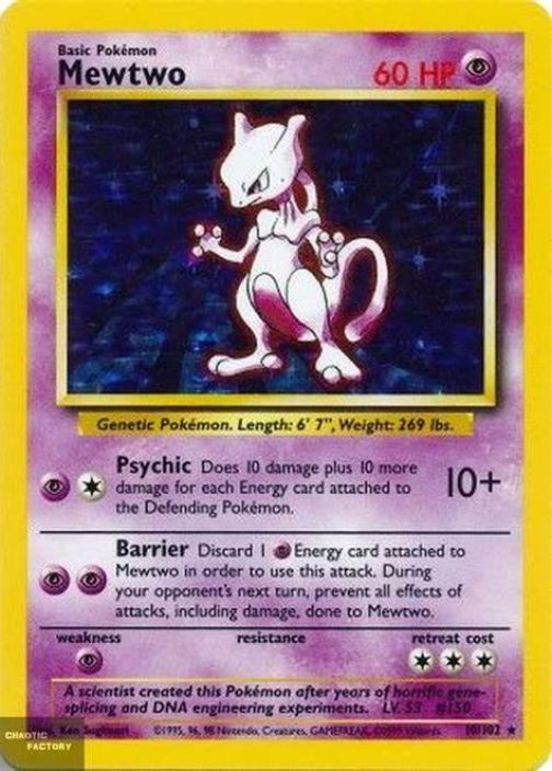 Mewtwo 10/102 Kunto: Played
