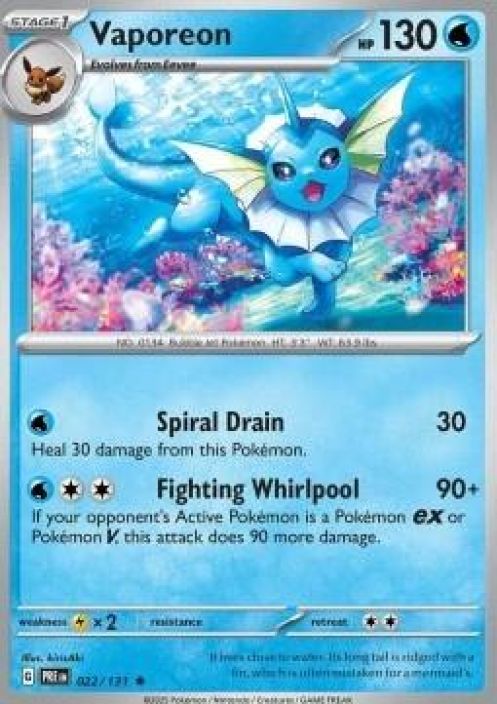 Vaporeon Reverse holo 022/131 NM
