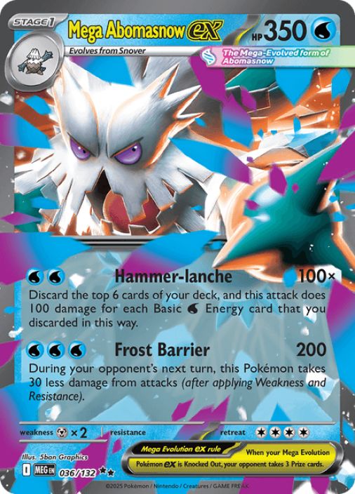 Mega Abomasnow ex 036/132 Kunto: Near Mint