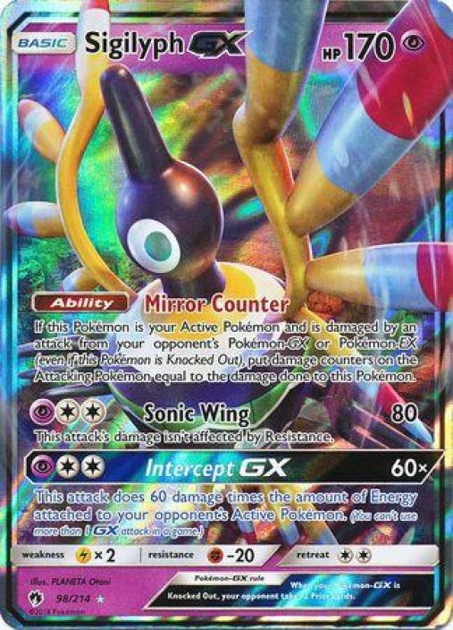 Sigilyph GX 98/214 Kunto: Damaged