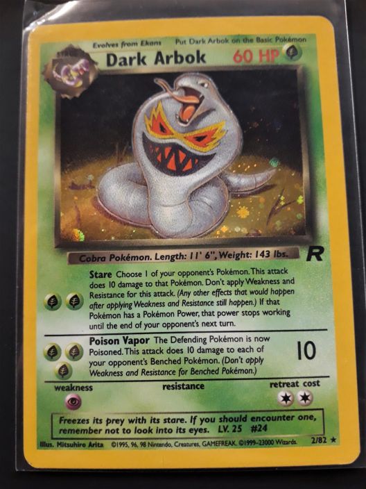 Dark Arbok Team Rocket 2/82 Kunto: Good