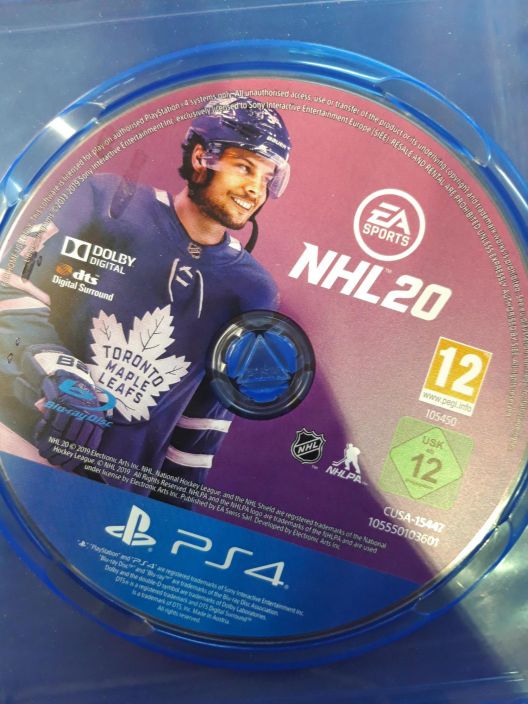 NHL 20 loose kaytetty PS4 pelkka peli 