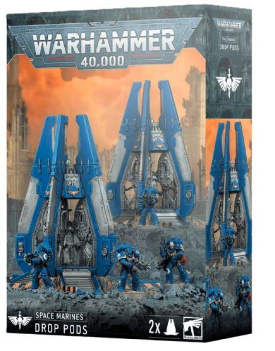Warhammer 40K Space Marines Drop Pods Julkaisupaiva: 12.7.2025