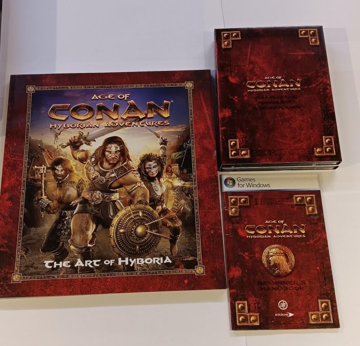 Conan Collectors Edition Kaytetty PC Sisaltaa: Oman Collector Laatikon Art kirjan Manuaalin Avattavan