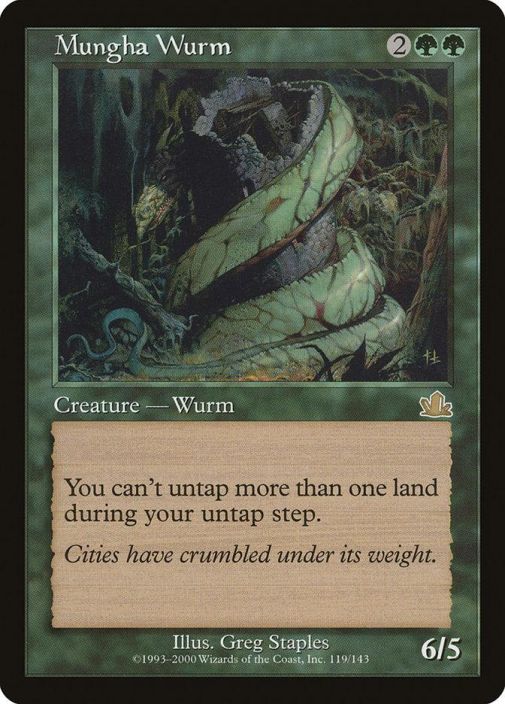 Mungha Wurm Promo Foil Kuno: Exellent