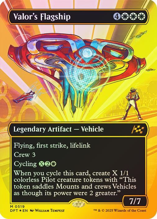 Valor's Flagship 0298 Borderless Foil Aetherdrift Kunto: NM