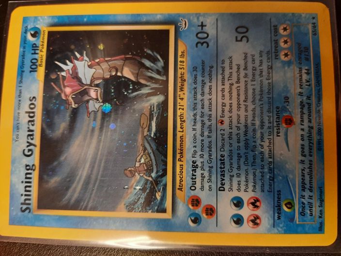shining gyarados 65/64 kunto:damaged