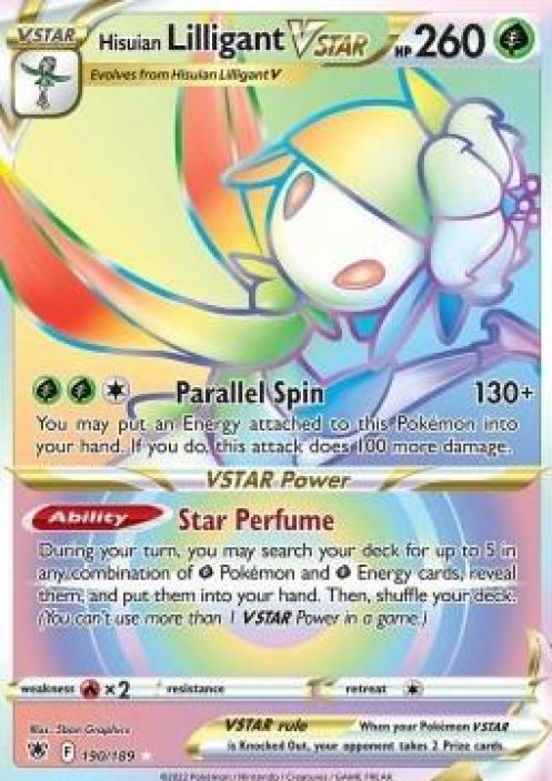 Hisuian Lilligant Vstar 190/189 Kunto: Near Mint