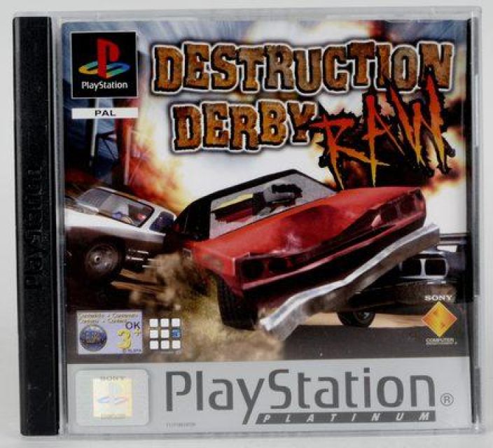 Destruction Derby Raw (Platinum) kaytetty PS1