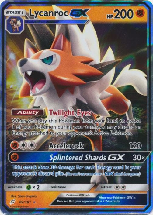 Lycanroc GX 82/181 Kunto: Light Played