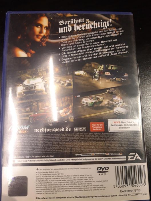 Need for speed most wanted (saksa)kaytetty PS2