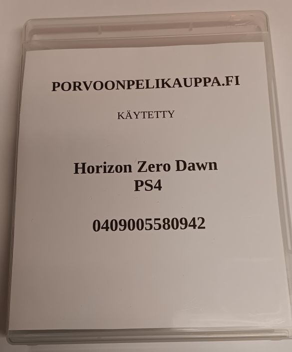 Horizon Zero Dawn Loose Kaytetty PS4 Ei alkuperaisia kansipahveja