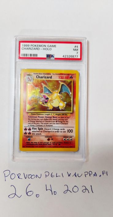 Charizard 4th print UK version PSA 7 PSA 42326877