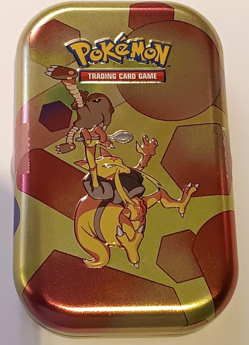 Pokemon Kadabra mini tina Sisaltaa: Gen 3 Starters Mini Tinan 1 Exeggutor V 1 ex tai V kortti 10 Holo
