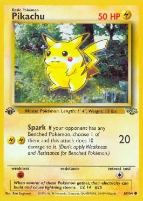pikachu 60/64 DMG Kunto: Damaged