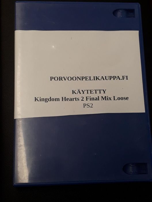 Kingdom hearts 2 Final mix Loose (Japani, ei manuaalia) kaytetty PS2 For Japan Only, Ei alkuperaisia kansipahveja,