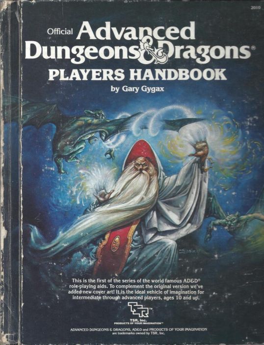 Players Handbook by Gary Gygax Kaytetty. vuodelta 2010