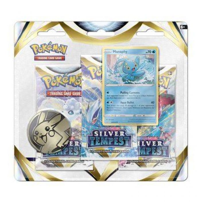 Pokemon Silver Tempest 3-Pack Checklane Blister Manaphy