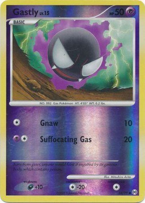 Gastly 64/99 Reverse Holo Kunto: Excellent