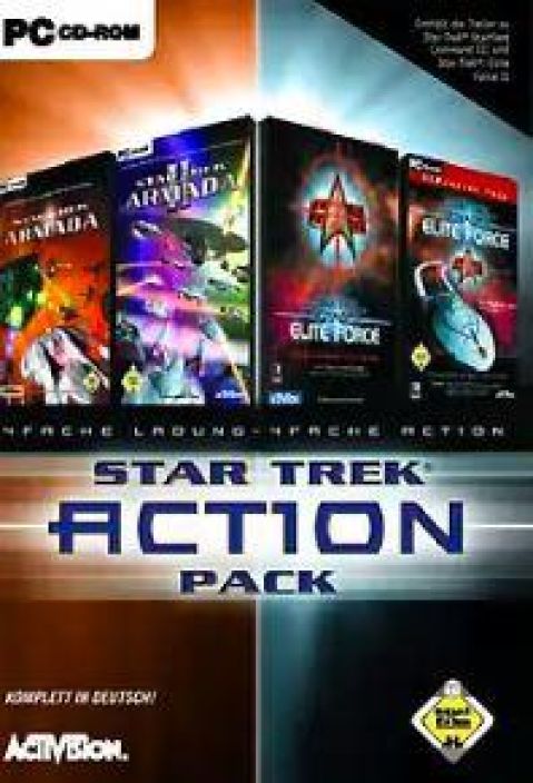 Star Trek Action Pack Kaytetty PC Sisaltaa pelit: Armada, Armada II, Voyager Elite Force, Voyager