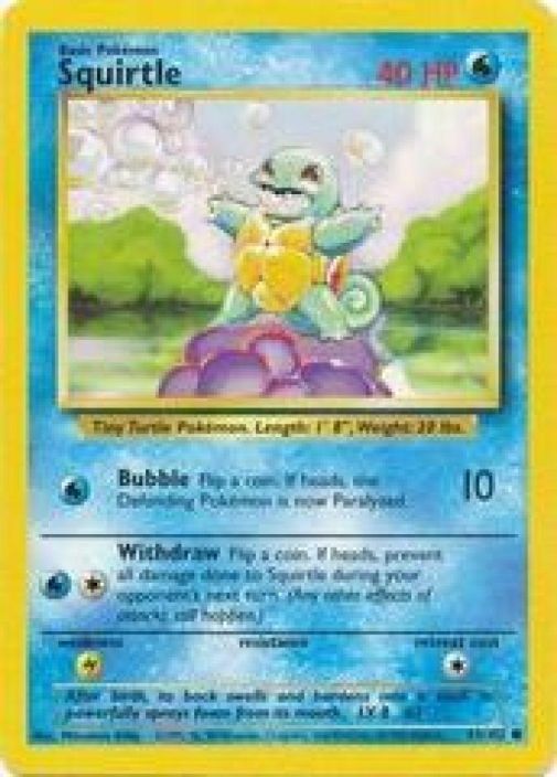 Squirtle 63/102 Kunto: EX