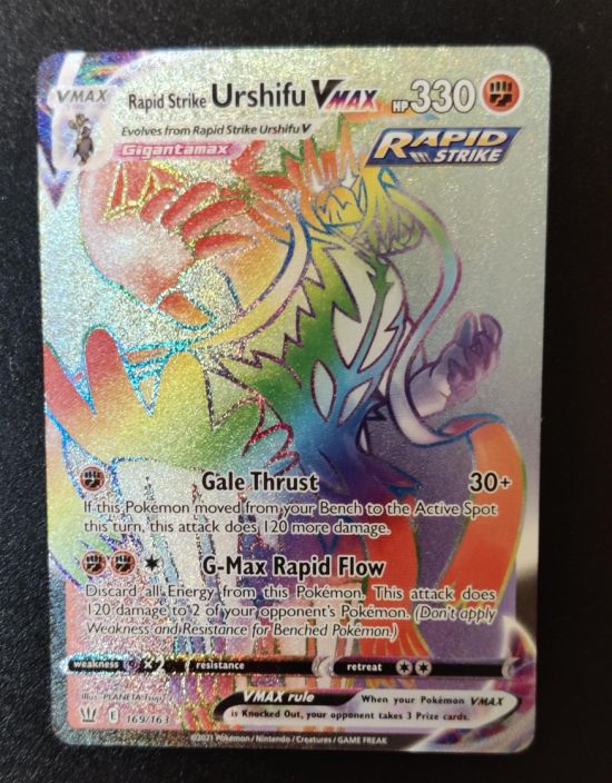 Rainbow Rapid Strike Urshifu VMAX Battle Styles 169/163 Kunto: Near-Mint to Mint