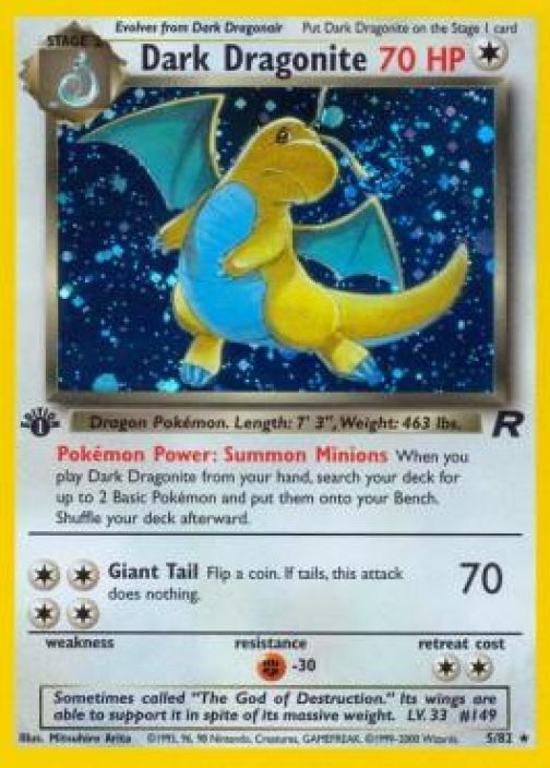 Dark Dragonite 5/82 Holo Kunto: Damaged