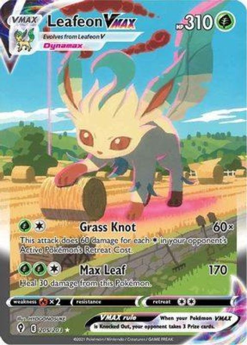 Leafeon VMAX 205/203 Secret Rare Kunto: Light Played