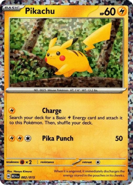 Pikachu 002/015 Holo McDonald's Promo 2024 Kunto: Near Mint