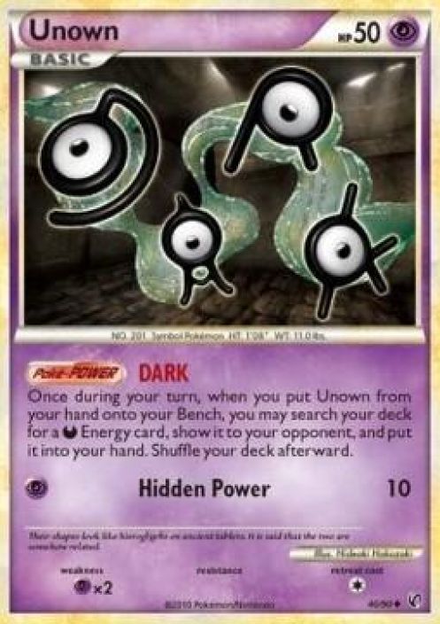 Unown 40/90 Reverse Holo Kunto: Played